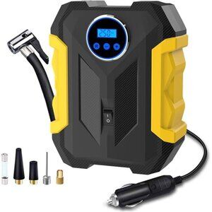 Digital Air Compressor for Car Auto Pump Portable Tire Inflator with LED Light